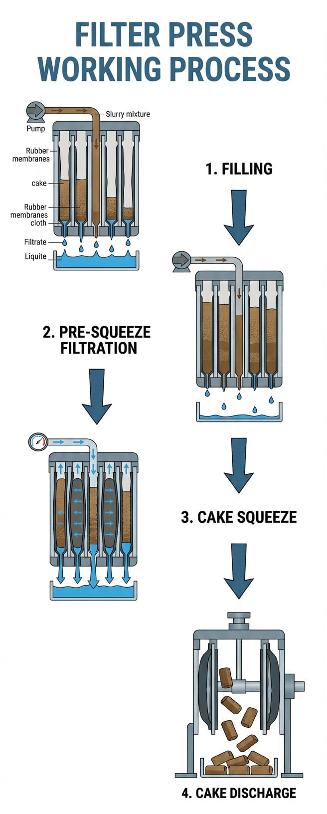 Filter Press Working Process