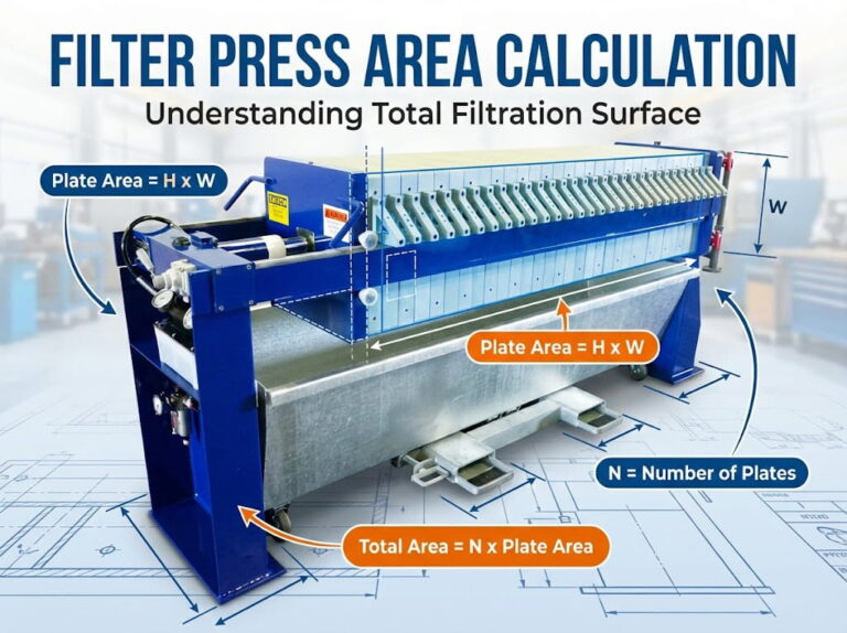 calcolo dell'area del filtro pressa